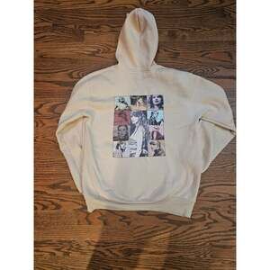 Taylor Swift Eras Tour II Beige Hoodie Colored Photo Collage Size M